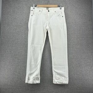 Citizen of Humanity Dani Cropped Straight Leg Jeans Women Size 28 White Casual